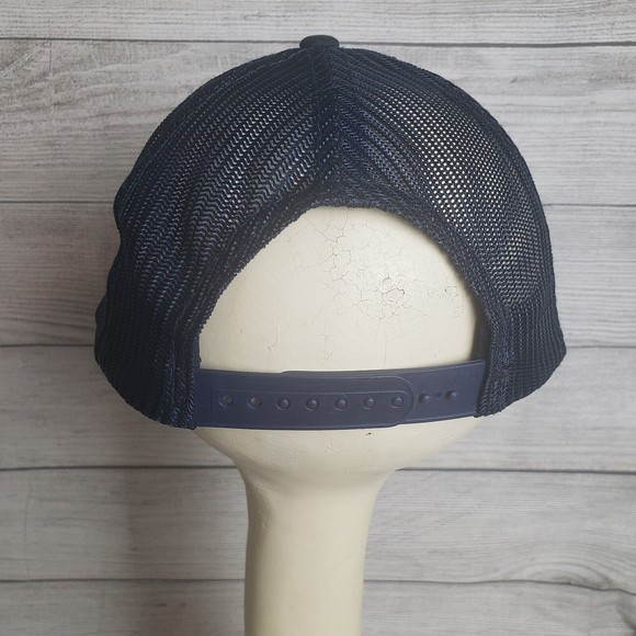 CAT Snapback Mesh Back Trucker Hat Blue Jean Front Norscot - Picture 3 of 13